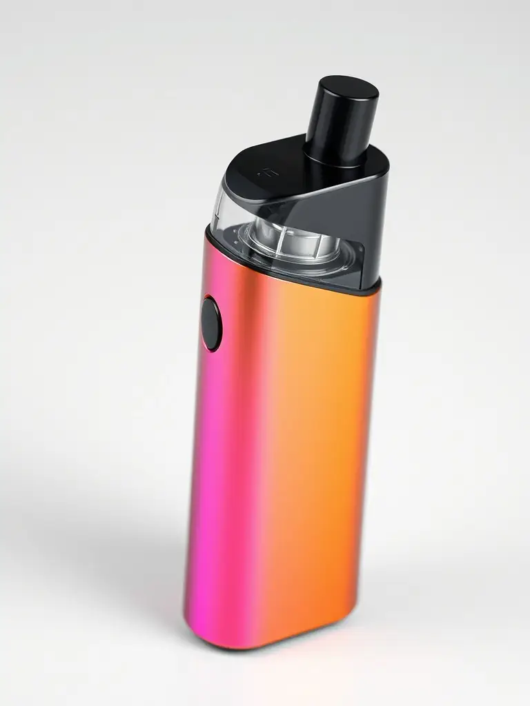 A close-up shot of various disposable vape products, highlighting their sleek designs and vibrant colors. The image should emphasize the leak-proof features and portability.